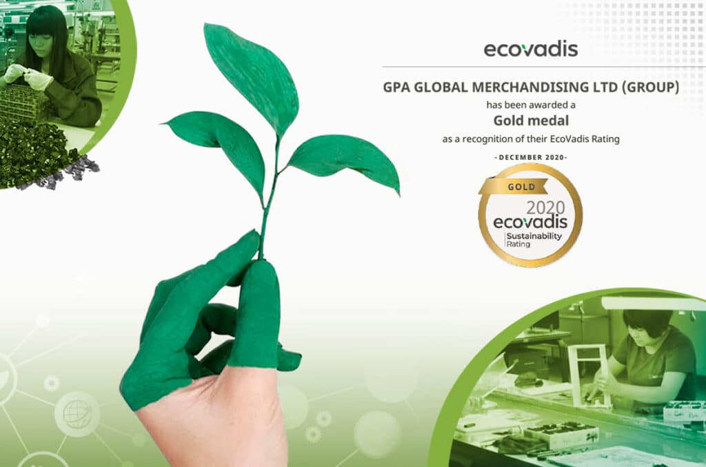 We’ve been awarded a Gold Sustainability Rating from EcoVadis